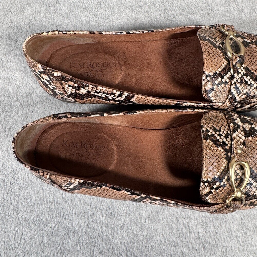 Kim Rogers Blayne Loafers Womens Size 10 Snakeskin - Picture 8 of 11